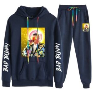 Bad Bunny Dark Blue Pocket Relaxed Tracksuit